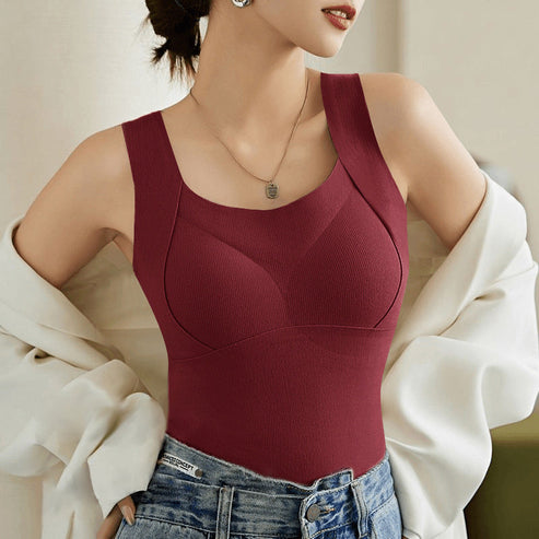 🎁Hot Sale 40% OFF😍Thickened Warm Tank Top with Shelf Bra