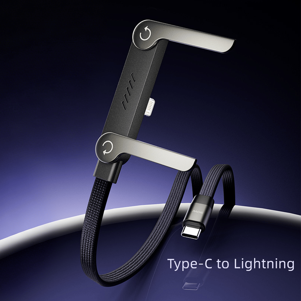 Year-End Sale 2-in-1 Invisible Holder Charger Cable – 240W Fast Charging Cord with Built-In Phone Stand