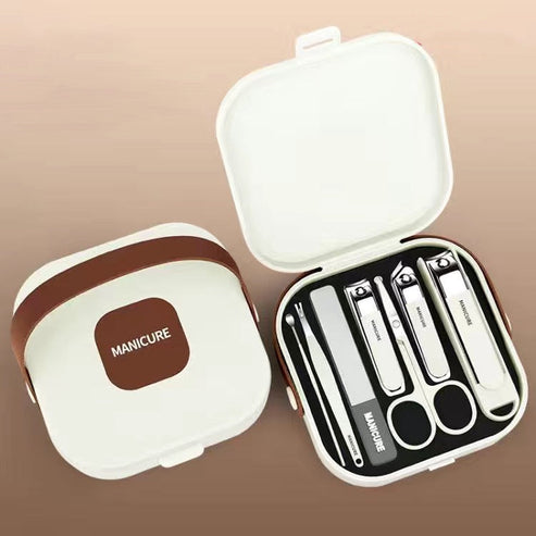 🎁 Holiday Limited-Time Offer 💅 Anti-Splash Nail Clipper Set - 7 PCS Manicure Protection Tools 🛡️✨