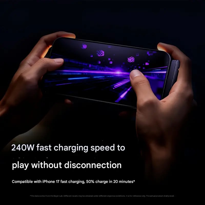 Year-End Sale 2-in-1 Invisible Holder Charger Cable – 240W Fast Charging Cord with Built-In Phone Stand